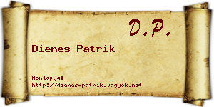 Dienes Patrik névjegykártya