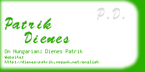 patrik dienes business card